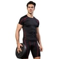 thumbnail image 4 of Ochine Men Compression Shirt Short Sleeve Cool Dry Soft Stretch Work Out T Shirts Base Layer for Performance Running Cycling MMA BJJ Wrestling Cross Training, S-XXL, 4 of 5