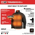 thumbnail image 4 of Milwaukee 204B-21L M12 TOUGHSHELL Lithium-Ion Cordless Heated Jacket (3 Ah) - Large, Black, 4 of 12