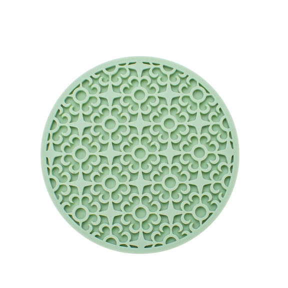 Silicone Coasters ,Drink Coasters ,Absorbent Coaster for Hot or Cold Drinks,Non-Slip,Drain circular coaster, Non Stick, green