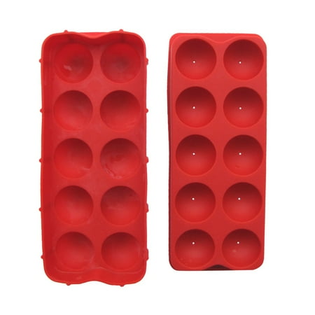 

2Pc Round Silicone Whiskey Ice Ball Mold Press Freezer Tray Bourbon Cannonball Sphere Maker