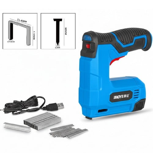 Eurhowing 3.7V Cordless Staple Gun, 2-in-1 Electric Stapler & Brad Nailer with 200 Nails, Rechargeable Electric Staple Gun for Woodworking, Home DIY