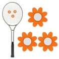thumbnail image 1 of Amortiguador de Raqueta de Tenis [3PCS] - Amortiguador de Vibraciones de Silicona en Forma de Flor Divertida [Naranja], 1 of 7