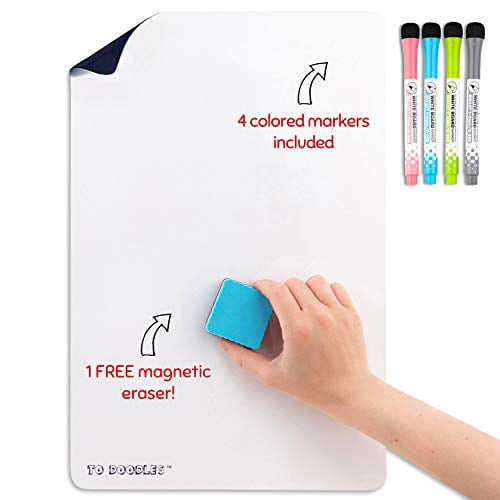Dry Erase White Board Sheet for Kitchen Refrigerator 17" x 11