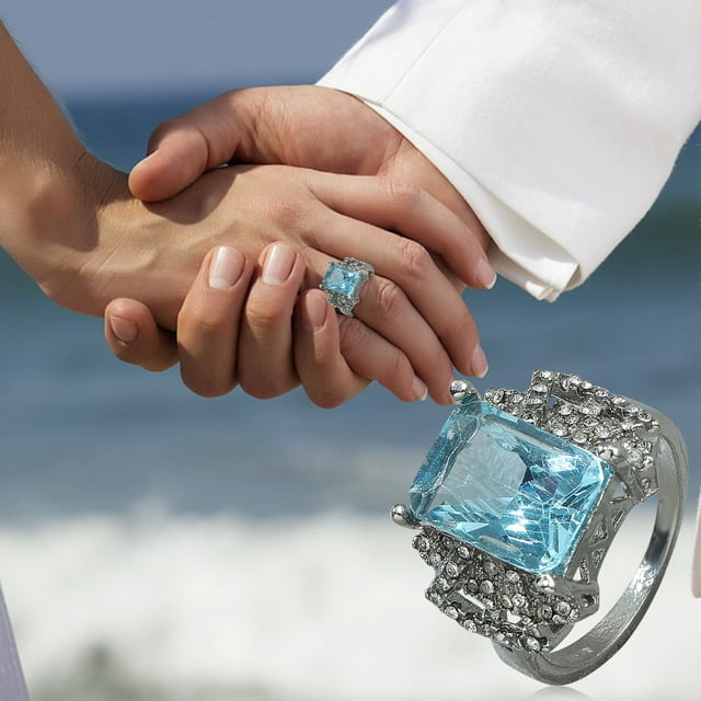 Xihbxyly Anillo de Moda con Diseño de Corazón de Diamantes, Elegante Joya de Aleación, Regalo de Boda Perfecto, Accesorio Espectacular para Cualquier Ocasión, Ideal para Damas, Empaquetado En Opp.