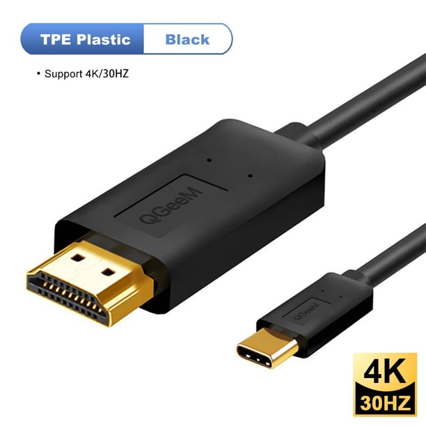 QGeeM USB C a HDMI Cable 4K tipo C HDMI Thunderbolt3 convertidor para MacBook Huawei Mate 30 USB-C HDMI adaptador USB tipo C a HDMI Tan Jianjun unisex