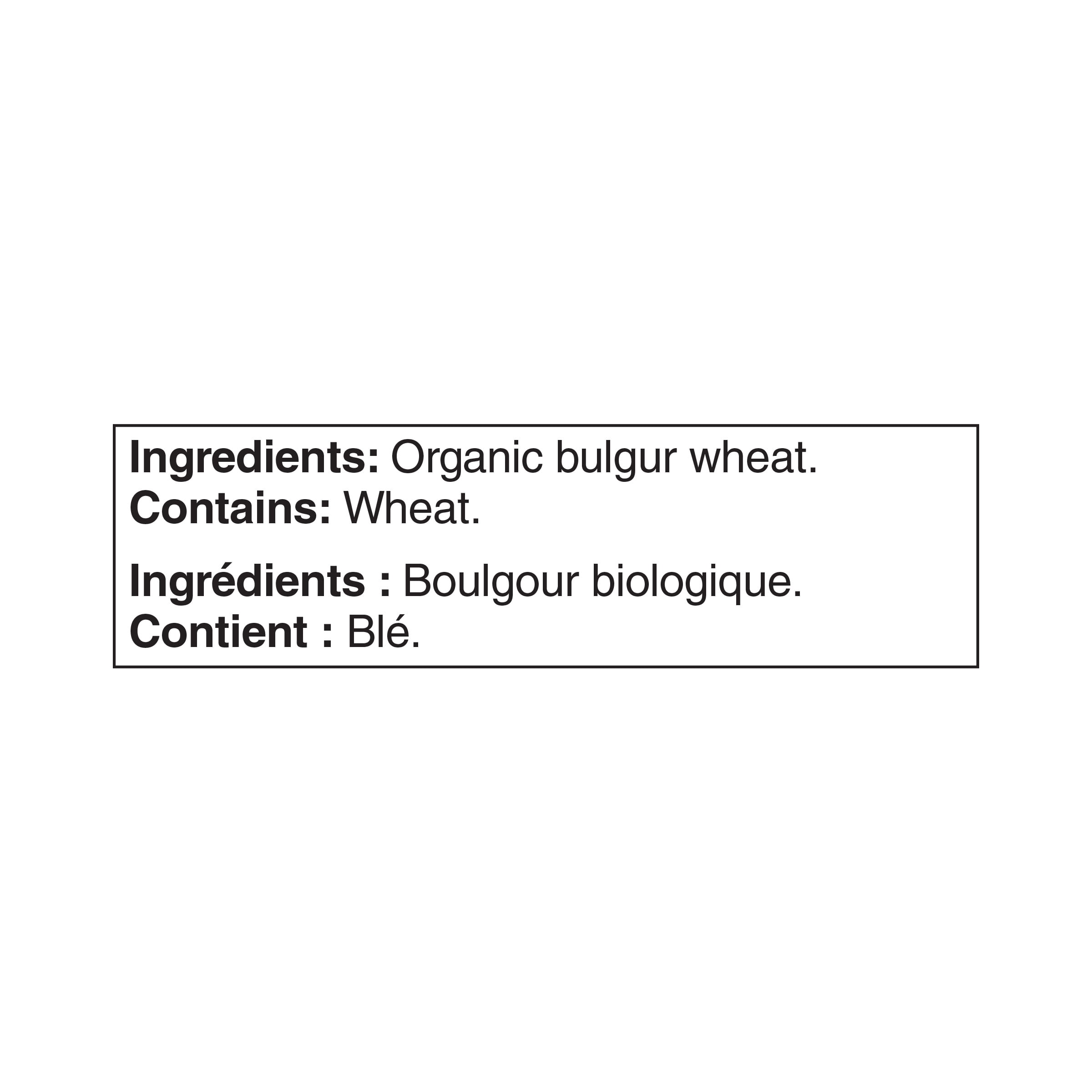 Great Value Organic Bulgur Wheat, 454 g