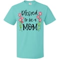 thumbnail image 3 of Inktastic Blessed to be a Mom Pink Flowers T-Shirt, 3 of 5