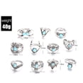 thumbnail image 3 of Juego de 11 anillos boho geométricos turquesa para mujer. Juego de anillos apilables retro vintage en plata. Anillos de plata de moda para chicas adolescentes., 3 of 6