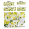 thumbnail image 3 of Kitchen Cafe Valance Curtain for Small Windows,Farmhouse Watercolor Yellow Lemon Rod Pocket Valances Fruit and Green Leaf on Burlap Window Treatment Panel for Living Room/Bedroom/Bathroom,54x18in, 3 of 9