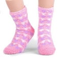 thumbnail image 4 of Nollia Assorted Warm & Fuzzy Winter Socks for Women- Soft & Stretchy Plush Crew Cozy Socks- 3 Pairs-Geometric, 4 of 7