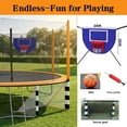 thumbnail image 5 of 16FT Trampoline with Soccer Goal, SEGMART Recreational Trampoline with Basketball Hoop and Ladder, Heavy Duty Outdoor Backyard Trampoline with Net for Kids and Adults, Green, 5 of 9