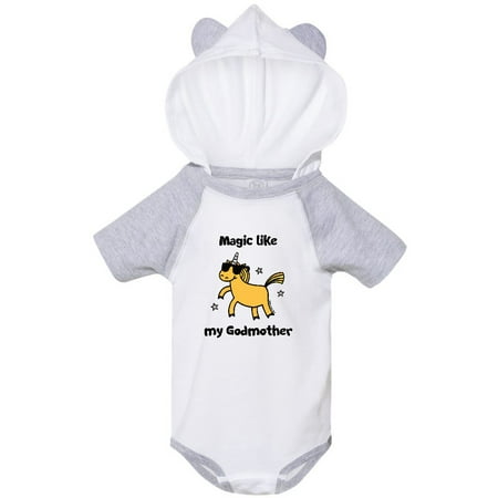 

Inktastic Unicorn Magic like my Godmother Gift Baby Boy or Baby Girl Bodysuit