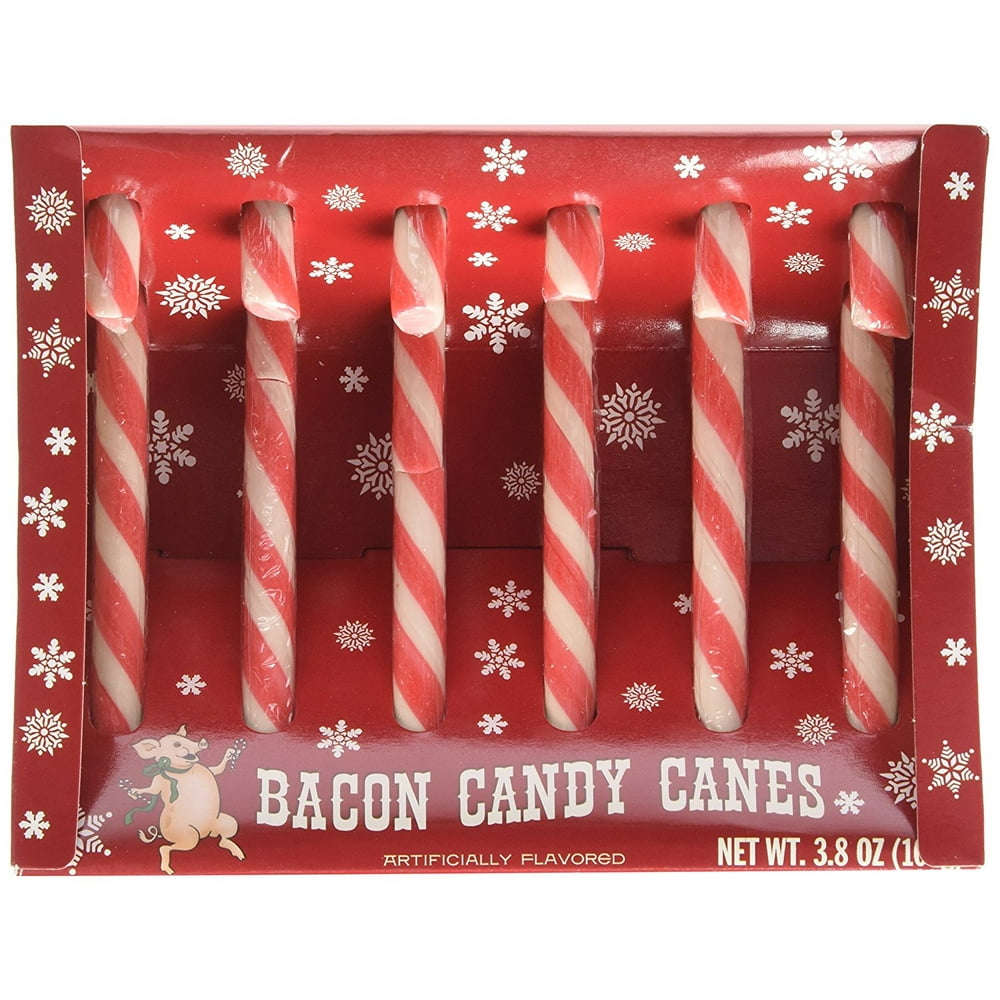 Old Fashioned Bacon Flavored Candy Canes 3.8 Ounce, 6 Pack Walmart