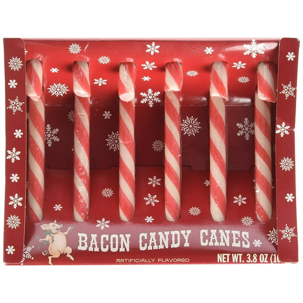 Old Fashioned Bacon Flavored Candy Canes 3.8 Ounce, 6 Pack Walmart