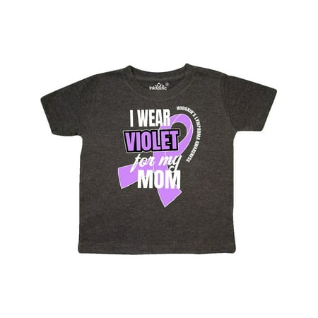 

Inktastic I Wear Violet For My Mom Hodgkins Lymphoma Awareness Gift Toddler Boy or Toddler Girl T-Shirt