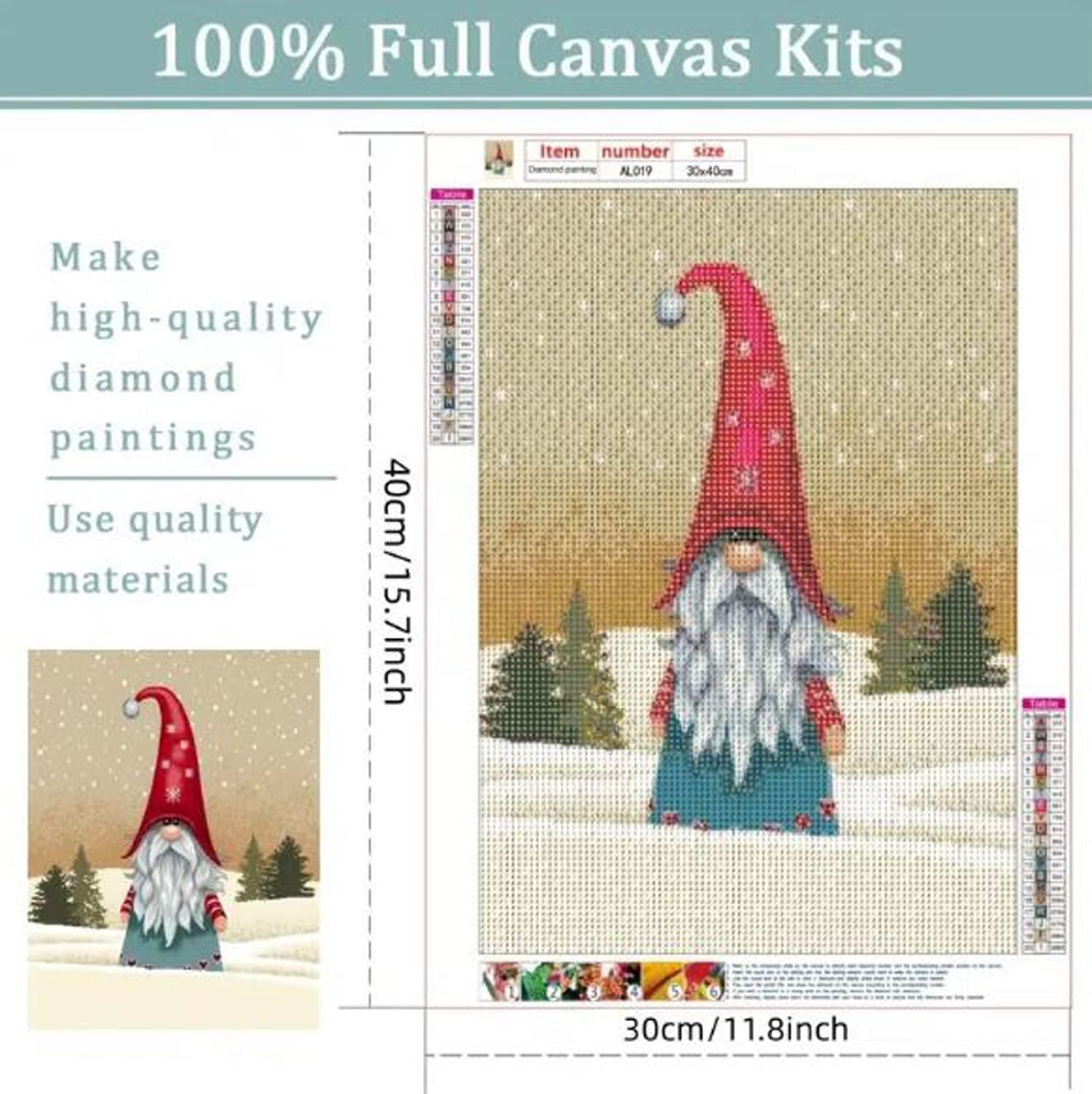 Acelii 5D Diamond Painting Kits for Kids Beginners,DIY Cartoon 6 Pack Diamond Art for Kids,Full Drill Crystal Rhinestone Paint by di