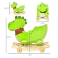 thumbnail image 3 of Qaba baby rocking horse Kids Interactive 2-in-1 Plush Ride-On Stroller Rocking Dinosaur With Nursery Song Rocking Horse 18+ months, 3 of 10