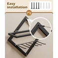 thumbnail image 5 of Enogets 2-Pack Wall Mount Wine Rack - Foldable Metal Hanging Wine Bottle Holder & Stemware Organizer Black, 5 of 9