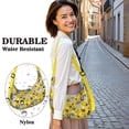 thumbnail image 5 of Snowy Owl Print Crescent Crossbody Bag for Women Mens, Cute Cartoon Big Eyes Owl Night Pattern Shoulder Bag, Lightweight Adjustable Strap Bag for Outdoor Use, 5 of 5