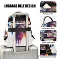 thumbnail image 4 of JIALIOU Mini Backpack Purse for Women Quilted Casual Daypack Small Travel Shoulder Bag, Blue Orange Purple Wolf Faces, 4 of 7