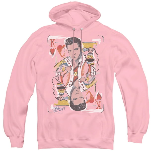 Trevco Elvis Presley King Of Hearts Adult Pullover Hoodie Sweatshirt