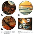 thumbnail image 3 of Designart "Coastal composition At Sunset I" Modern Floater Framed Wall Decor, 3 of 7