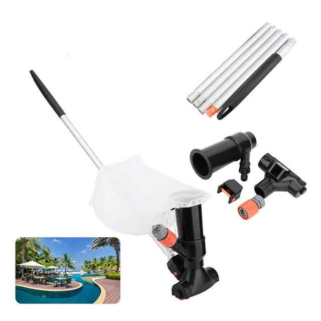 Mini Swimming Pool Vacuum Cleaner Floating Robot Suction Fountain Pond Head Vacuum Brush Cleaning Tools Set Net Kit ,Easy to Use
