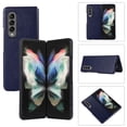 thumbnail image 1 of Nalacover Case Compatible with Galaxy Z Fold 3 Case, Leather Slim Luxury Protective Lichee Pattern Shockproof Folding Flip Back Phone Cover For Samsung Galaxy Z Fold 3, Blue, 1 of 6