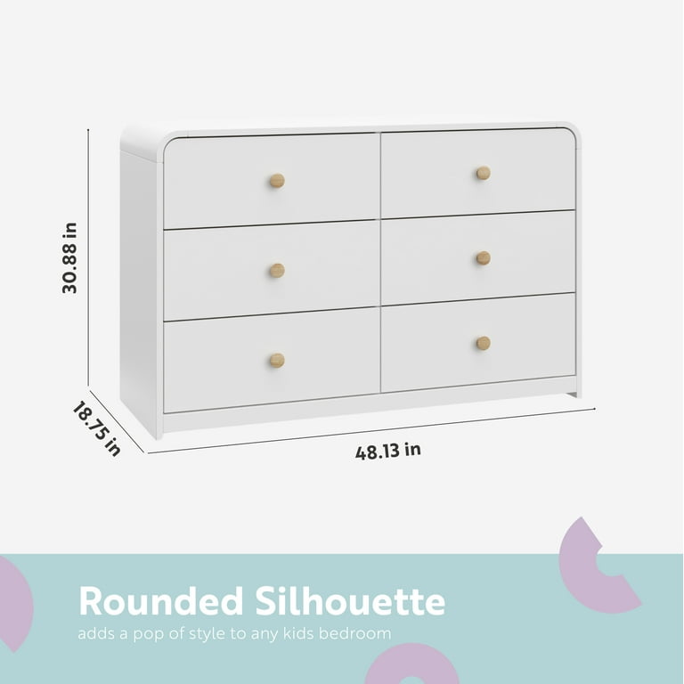 Storkcraft Santos Drawer Nursery Double Dresser, White