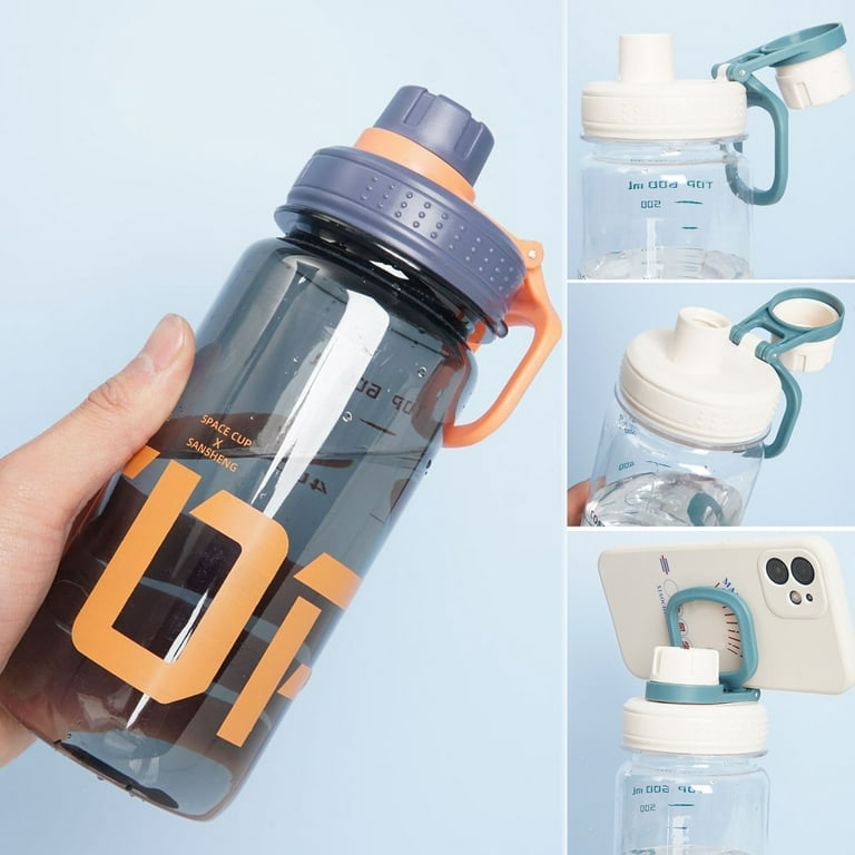 Walbest Creative Transparent PC Sports Water Bottle, Portable Gym Water Cup  BPA Free