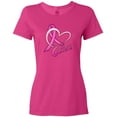 thumbnail image 3 of Inktastic Cure- Breast Cancer Awareness Pink Ribbon Women's T-Shirt, 3 of 5