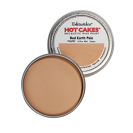 UPC: 0813043011403 | Enkaustikos Hot Cake Encaustic Wax Paint  1.5 oz. Tin  Red Earth Pale