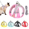 thumbnail image 2 of Arnés para gatos, arneses y correas reflectantes para mascotas, arnés ajustable para mascotas, para gatos, perros pequeños, pugs, chihuahuas, accesorios para gatos, 2 of 5