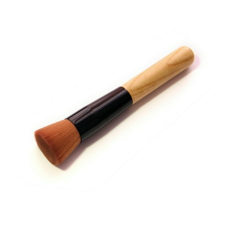 Pro Angled Flat Liquid Buffer Brush Face Powder Foundation Brush Cosmetic Makeup Brush (Best Flat Top Brush)