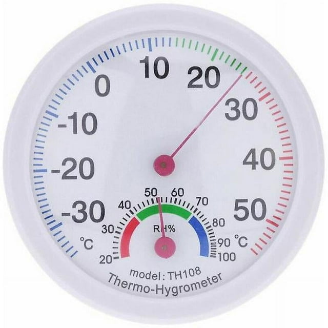 White Bell Shaped Indoor Outdoor Thermometer Temperature Hygrometer Humidity Meter