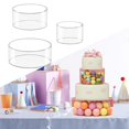 thumbnail image 1 of 3 soportes cilíndricos para tartas de 15, 20 y 25 cm, transparentes y rellenables, ahorradores de espacio, para fiestas., 1 of 8