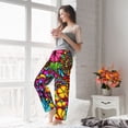thumbnail image 5 of Disketp Butterfly Garden Women's Comfy Pajama Pants Casual Drawstring Palazzo Lounge Wide Leg Pants-Large, 5 of 6