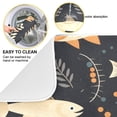 thumbnail image 2 of Fish Leaves Yellow Dish Drying Mat Dish Drainer Rack Mats Water Absorbent Non-Slip Easy Clean Heat Resistant for Kitchen Counter, 2 of 8
