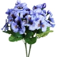 thumbnail image 2 of 6PCS Artificial Flowers Artificial Pansy Bushes Faux Plastic Flower Fake Plants Indoor Outdoor Home Garden Decoration (Pink), 2 of 5