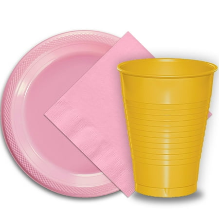 50 Pink Plastic Plates (9\ 50 Pink Plastic Plates (9\
