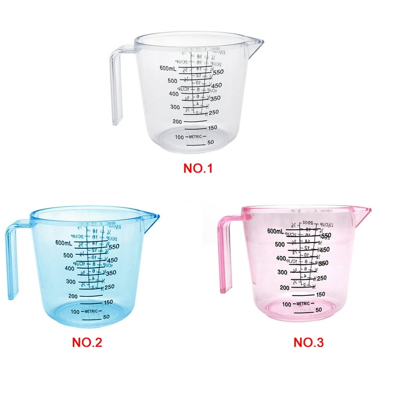 Measuring Jug Plastic Measuring Cup With Scale Handle Transparent Measuring  Cups Nesting Stackable Container For Liquids Dry Solid(250ml)1pcs