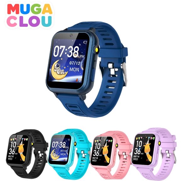 Smart Watch for Kids with 24 Puzzle Games, HD Touch Screen, Camera, Music Player, Pedometer, Alarm Clock, Calculator, Flashlight - 12/24hr Kids Watches Gift for 4-12 Year Old Boys
