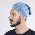 thumbnail image 4 of Moda hombres mujeres al aire libre Casual Color sólido orejeras cálidas gorra de ciclismo (azul), 4 of 8