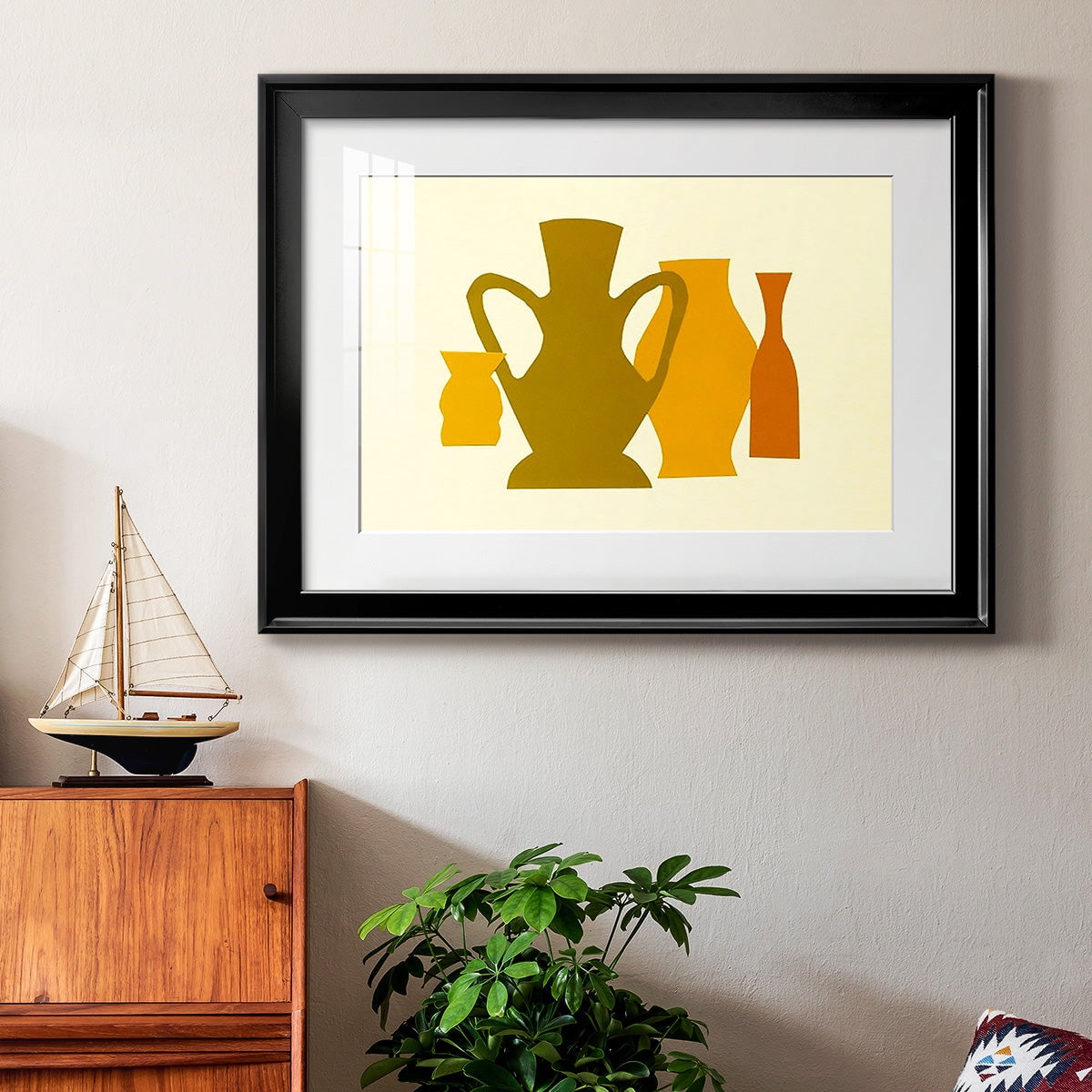 Posing Pottery I Premium Framed Print - Ready to Hang