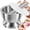 Trumpet, variant on Stainless Steel Mortar and Pestle Set with Silicone Lid, Heavy Duty Herb and Spice Grinder for Kitchen, Pill Crusher for Medications, Rust-Proof Manual Masher