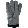 thumbnail image 4 of Bruceriver Men Pure Wool Knit Gloves with Lining and Elastic Rib Cuff, 4 of 6