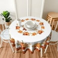 thumbnail image 5 of Fall Harvest Tablecloth, Autumn Pumpkin Tablecloth, Thanksgiving Day Tablecloth Seasonal Dining-Table Cover, 60 inch Round for Home Party Picnic Orange, 5 of 6