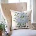 thumbnail image 5 of Blue Hydrangea Throw Pillow Covers 18x18 Inch Bless This Home Sweet Home Flower Welcome Spring Summer Decor Set of 4 Farmhouse Decorative Throw Pillows Cases Outdoor Decorations, 5 of 6