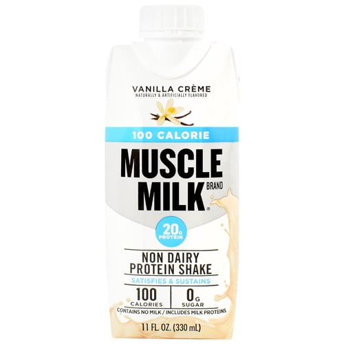 Muscle Milk Zero Protein Shake, Vanilla Creme, 11 Fl Oz Carton, 12 Pack