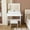 White, variant on HICOMILA Vanity Desk with Large Mirror and Lights, Modern Makeup Vanity Set with Power Outlet and Hair dryer holder, 5 Drawers , 3 Lighting Color Adjustable Dressing Table for Bedroom, White Color